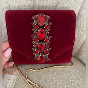 Lipsy Embellished Velvet Evening Bag
